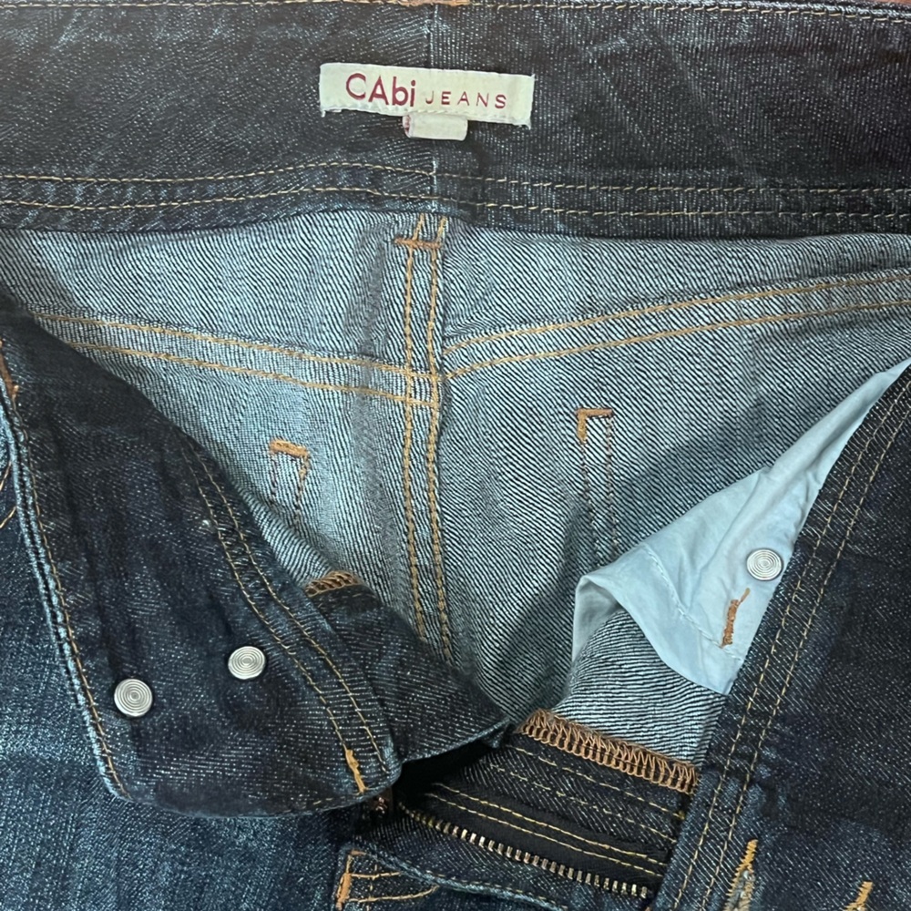Cabi | Women’s Denim Bermuda Jeans Shorts | Dark Wash - Picture 5 of 6
